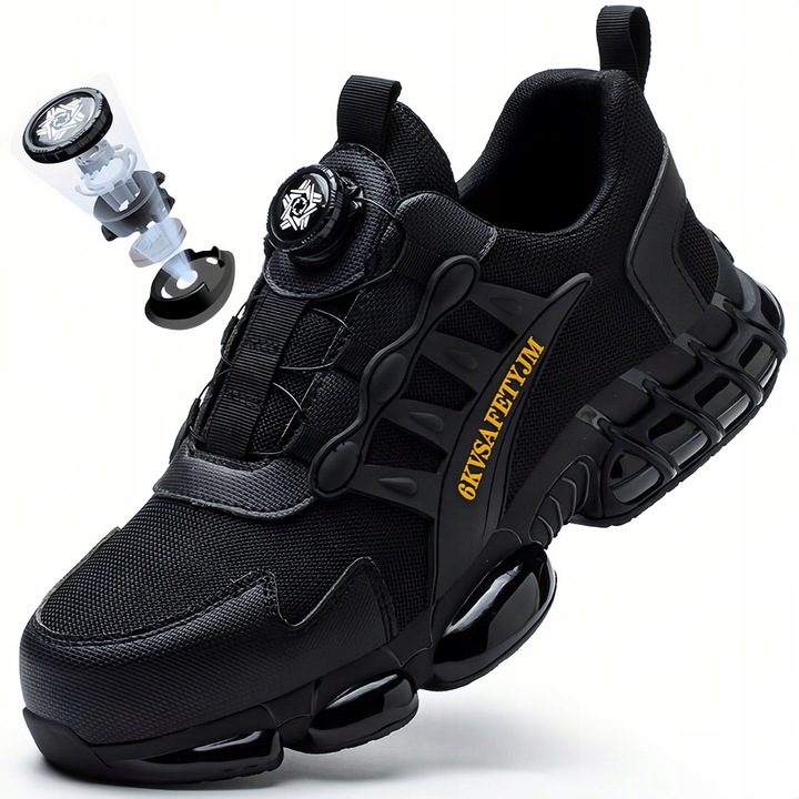 buty robocze ochronne bhp sportowe półbuty lekkie czarny r. 43