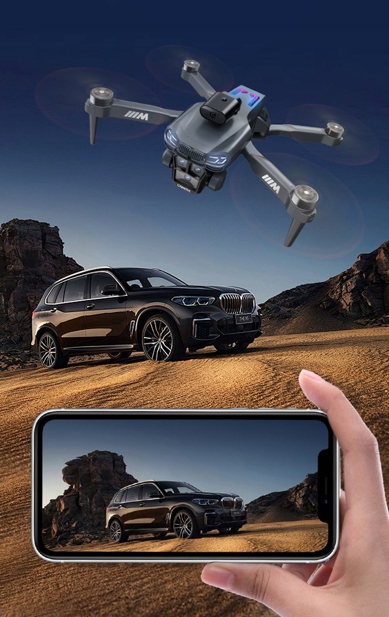 DRON Z KAMERĄ S183 PILOT HEADLESS 3 KAMERY UNIKANIE PRZESZKÓD 3 BATERIE