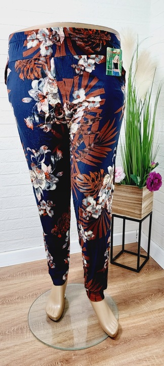 ALLADYNKI SPODNIE HAREMKI -plus size -BAWEŁNA -727