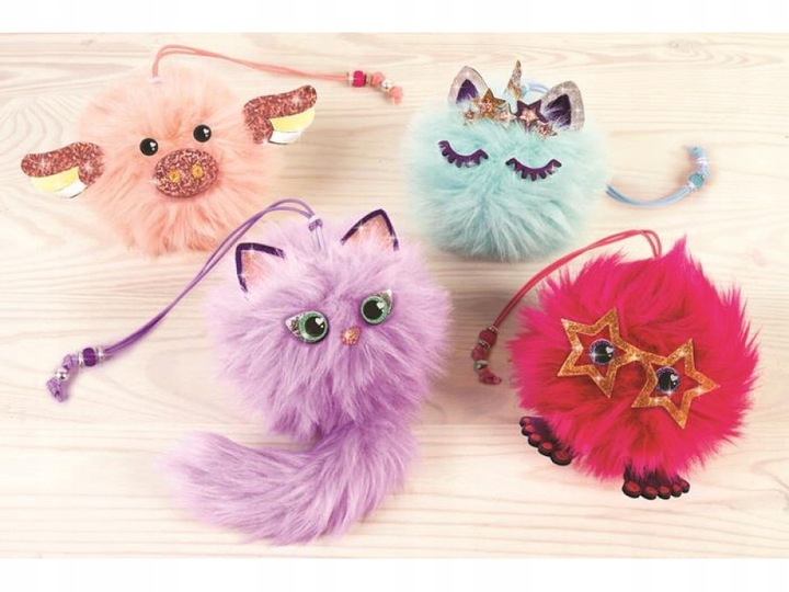 MAKE IT REAL zestaw kreatywny do tworzenia Puszystych Breloczków