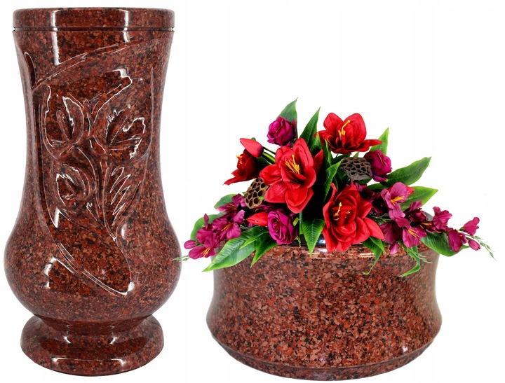 WAZON NAGROBNY - WAZON NA NAGROBEK+ MISA NAGROBNA ZESTAW WKŁAD Z KRATKĄ