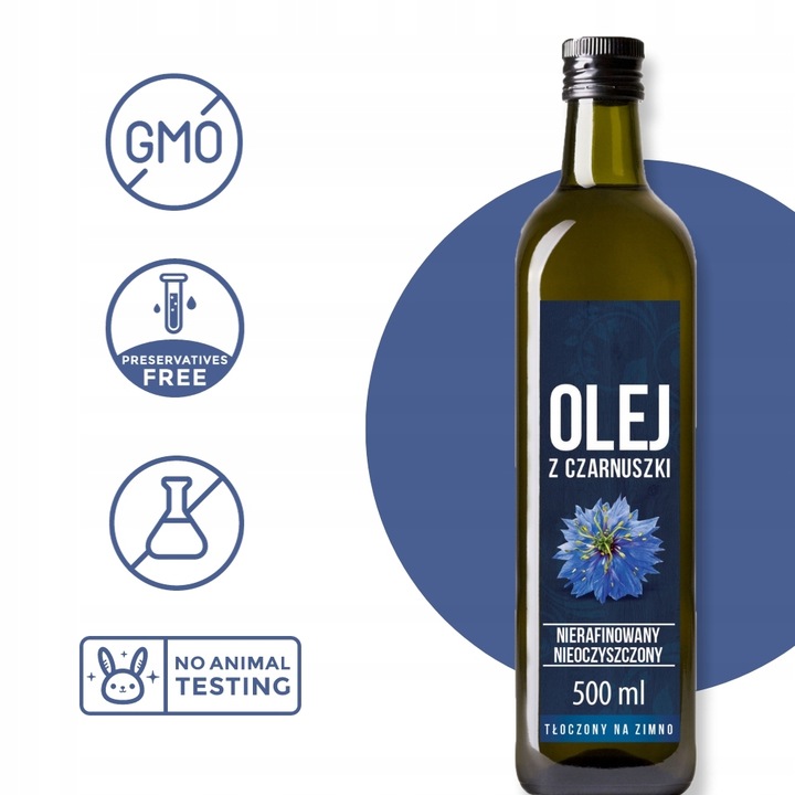 OLEJ Z CZARNUSZKI TŁOCZONY NA ZIMNO 500ml