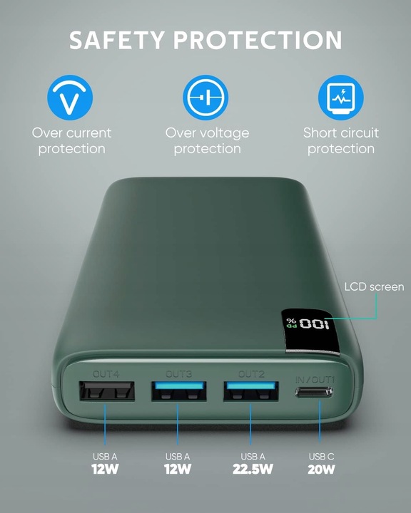 Powerbank Addtop 26800 mAh czarny