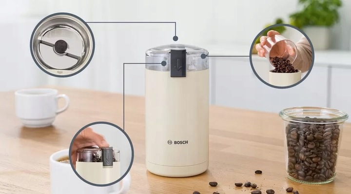 BOSCH MŁYNEK ELEKTRYCZNY DO KAWY KREMOWY TSM6A017C