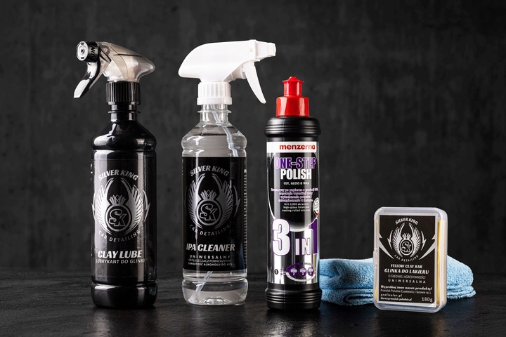 Pasta Polerska Menzerna 3w1 250ml + Glinka do Lakieru + Lubrykant + Ipa SK