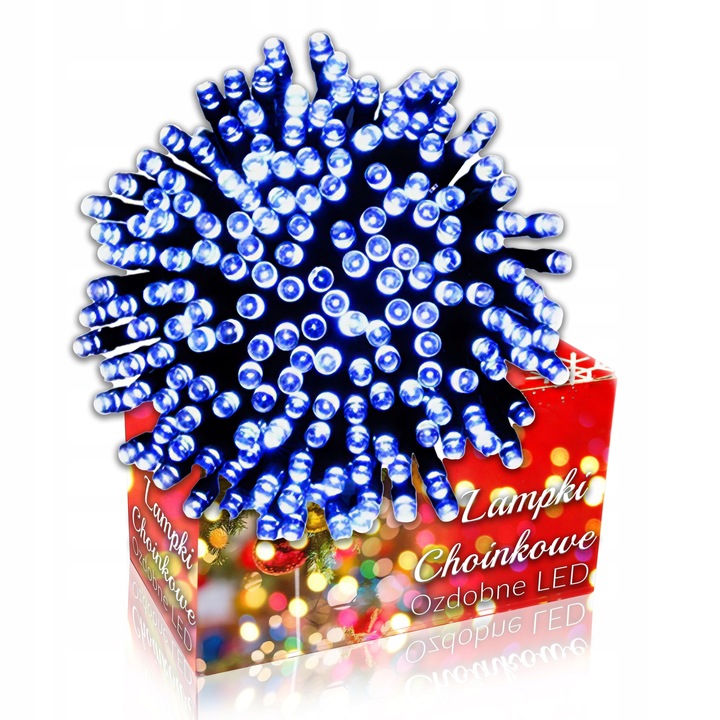 LAMPKI CHOINKOWE 1000 LED STAŁE + FLASH ZEW/WEW KURTYNA NIEBIESKI