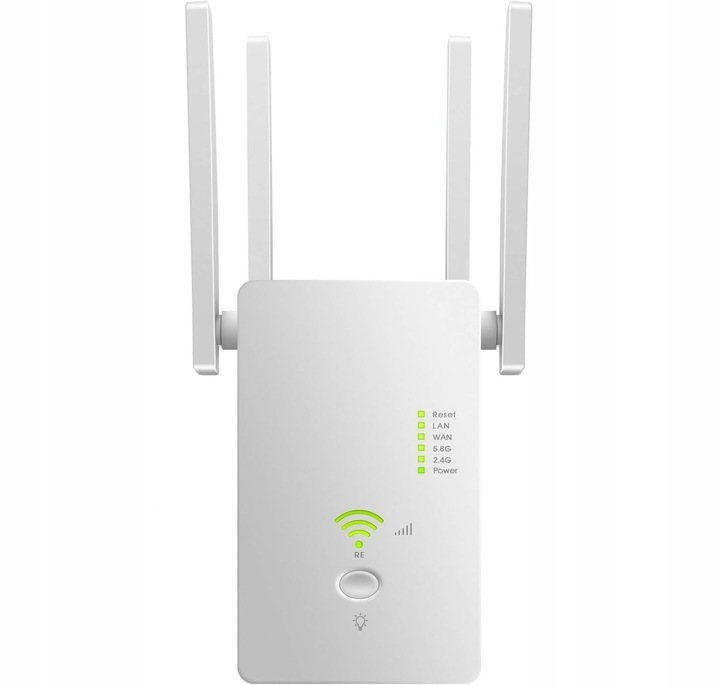 REPEATER WIFI WZMACNIACZ SYGNAŁU Dual Band 2,4Ghz/5Ghz AC1200 1200Mb/s
