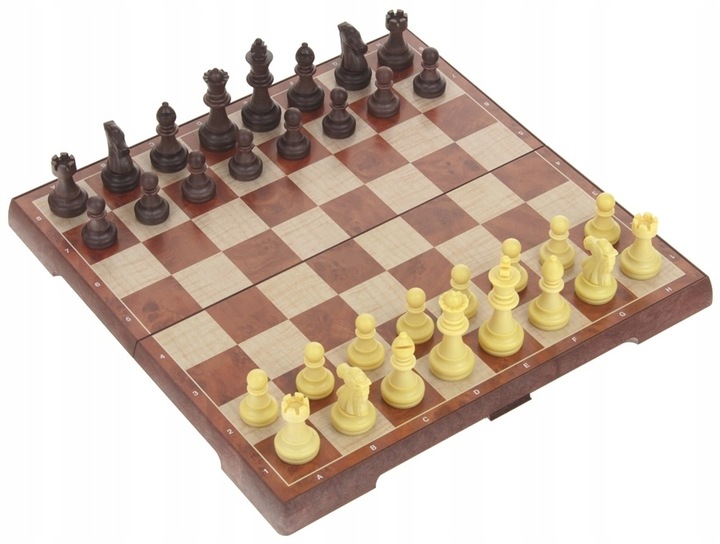 Szachy Warcaby Magnetyczne Klasyczne Duże na Magnes Gra 2w1 31x31 cm