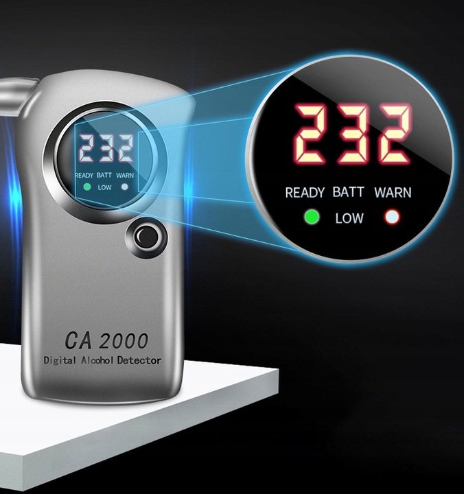 ALKOMAT CYFROWY CA2000 PROFESJONALNY+ 10 USTNIKÓW + 9V AKUMULATOR ŁADOWALNA