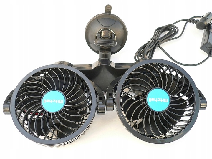 SUPER WENTYLATOR WIATRAK SAMOCHODOWY PODWÓJNY 24V