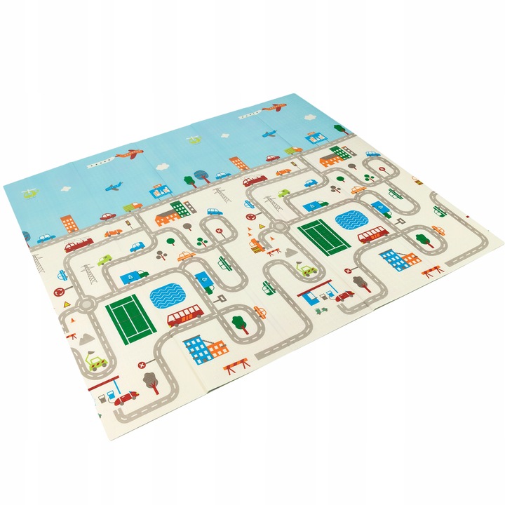 MATA PIANKOWA EDUKACYJNA DLA DZIECI DWUSTRONNA XPE SKŁADANA 180x200 MATADI