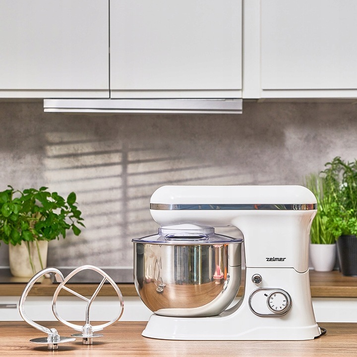 Robot kuchenny planetarny Zelmer ZKR1350 1200W Biały Misa 5L