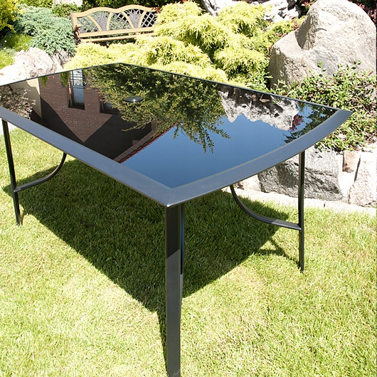 STÓŁ meble ogrodowe DUŻY 150x90 VERONA -CZARNY