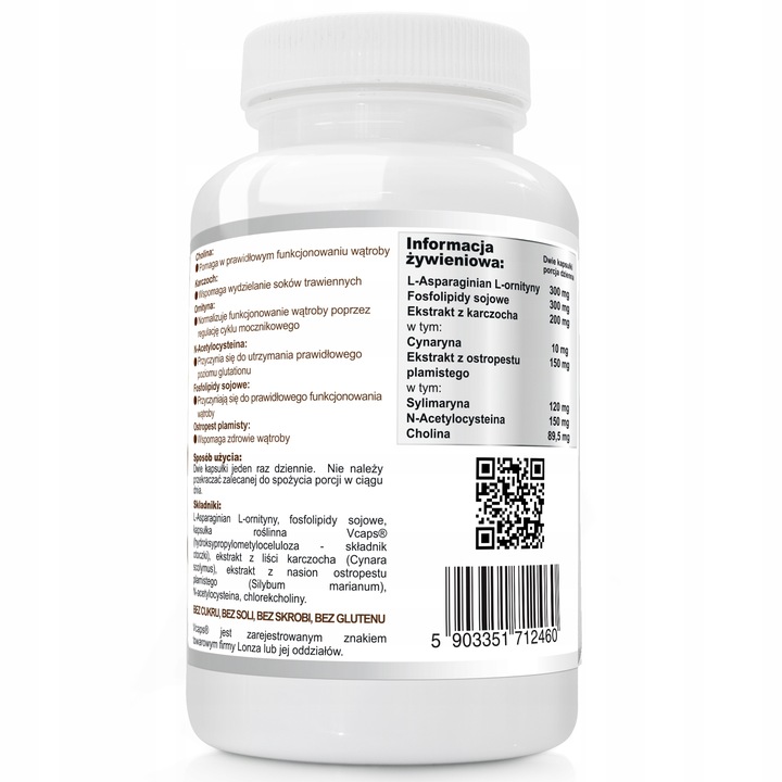 ZDROWA WĄTROBA CHOLINA OSTROPEST KARCZOCH VEGE