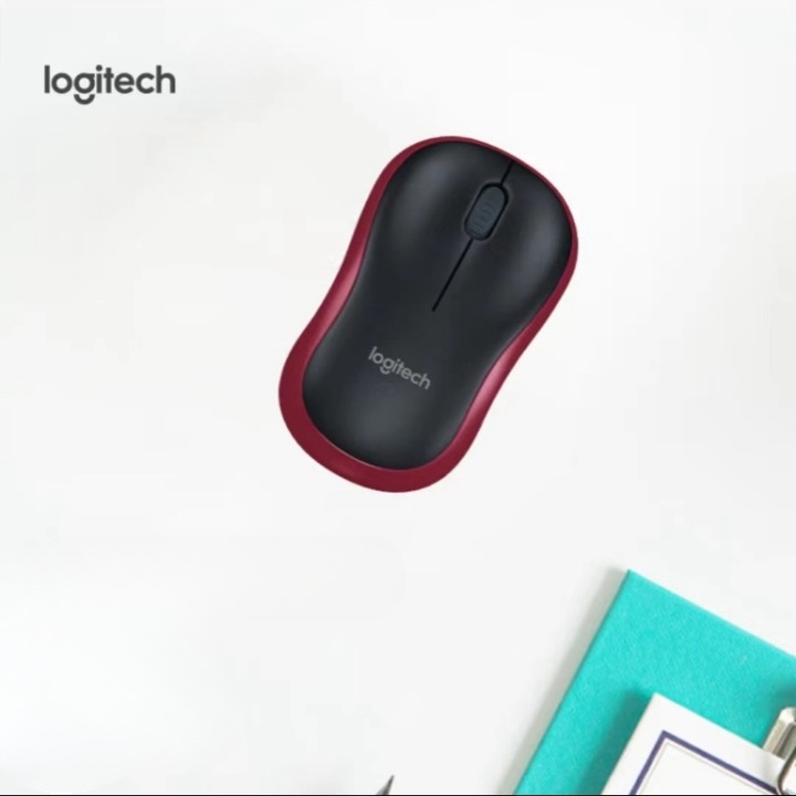 Myszka bezprzewodowa Laser Logitech M185 Czerwona