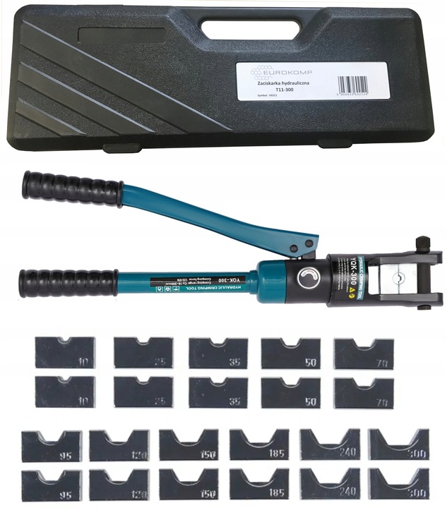 ZACISKARKA PRASKA HYDRAULICZNA DO KABLI TULEJEK 16-300 MM 120KN
