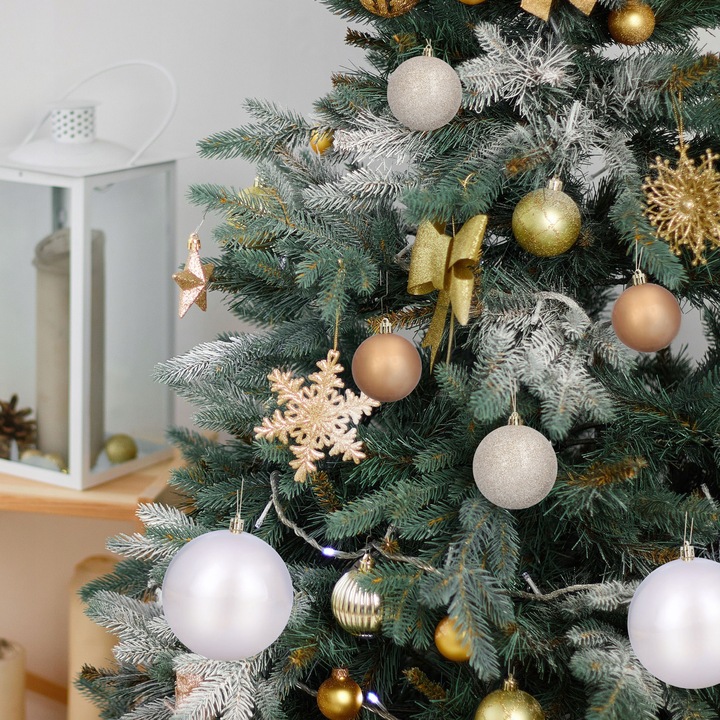 Bombki choinkowe plastikowe na choinkę brązowe różne rozmiary 26 sztuk