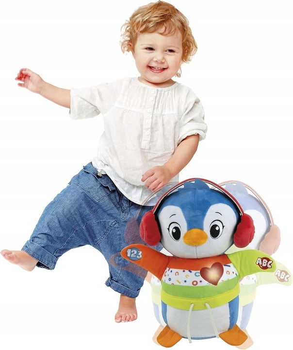 CLEMENTONI TAŃCZĄCY PINGWINEK INTERAKTYWNA MASKOTKA PLUSZAK DŹWIĘK ŚWIATŁO