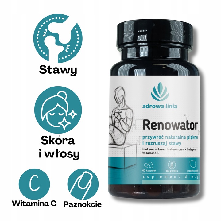 Renowator Kolagen Naticol kwas hialuronowy wit C na stawy skórę paznokcie