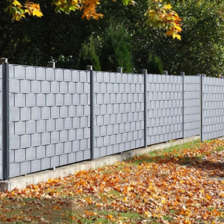 TAŚMA OGRODZENIOWA JASNOSZARA 19x35m OSŁONA NA OGRODZENIE PANELOWE PŁOT +UV