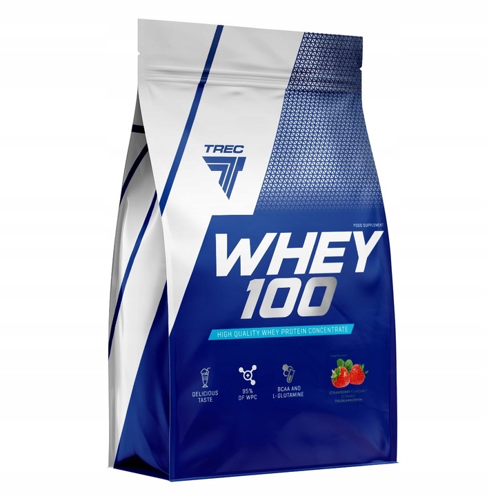 PYSZNE BIAŁKO WPC Trec Whey 100 900g PROTEINY NA MASĘ MIĘŚNIE DO TRENINGU