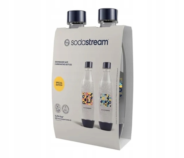 SODASTREAM BUTELKI Litrowe MOZAIKA Fuse do zmywarki do SYFONU ART DUO TERRA