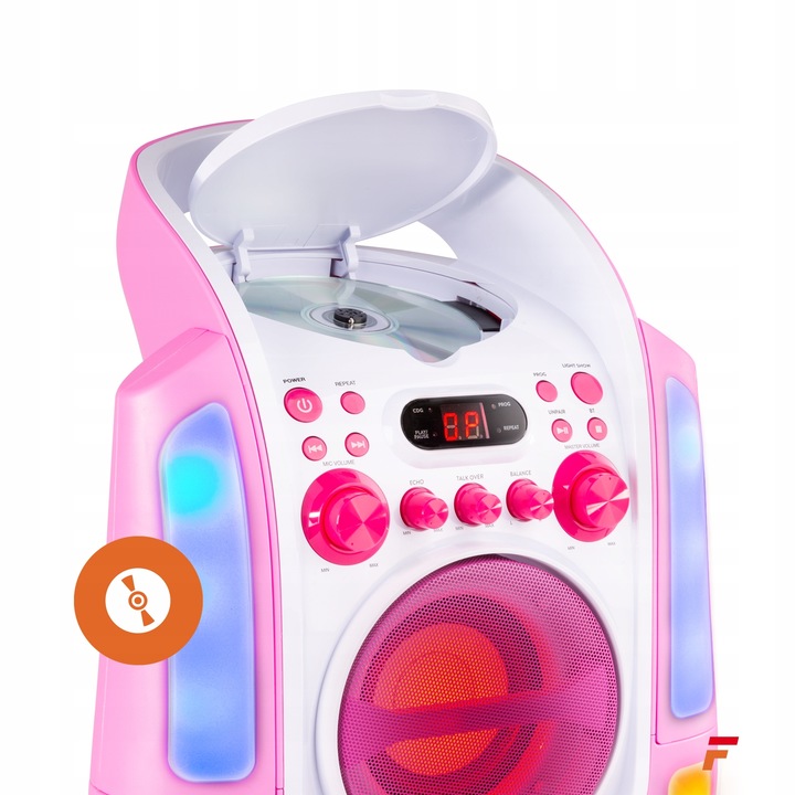 Zestaw KARAOKE głośnik bluetooth CD+G/2 mikrofony