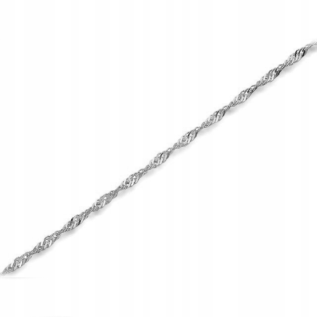 Łańcuszek srebro pr. 925 Naszyjnik Damski Srebrny SINGAPUR 50 cm x 2 mm