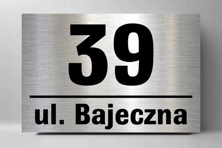 Tabliczka z numerem na dom tablica adresowa aluminiowa numer domu trwała