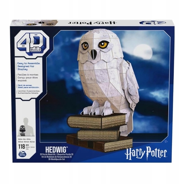 HARRY POTTER PUZZLE 3D FIGURKA MODEL HEDWIGA SOWA DO ZŁOŻENIA 4D BUILD