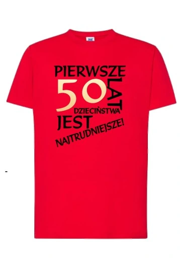 KOSZULKA MĘSKA PIERWSZE 30 40 50 60 70 URODZINY
