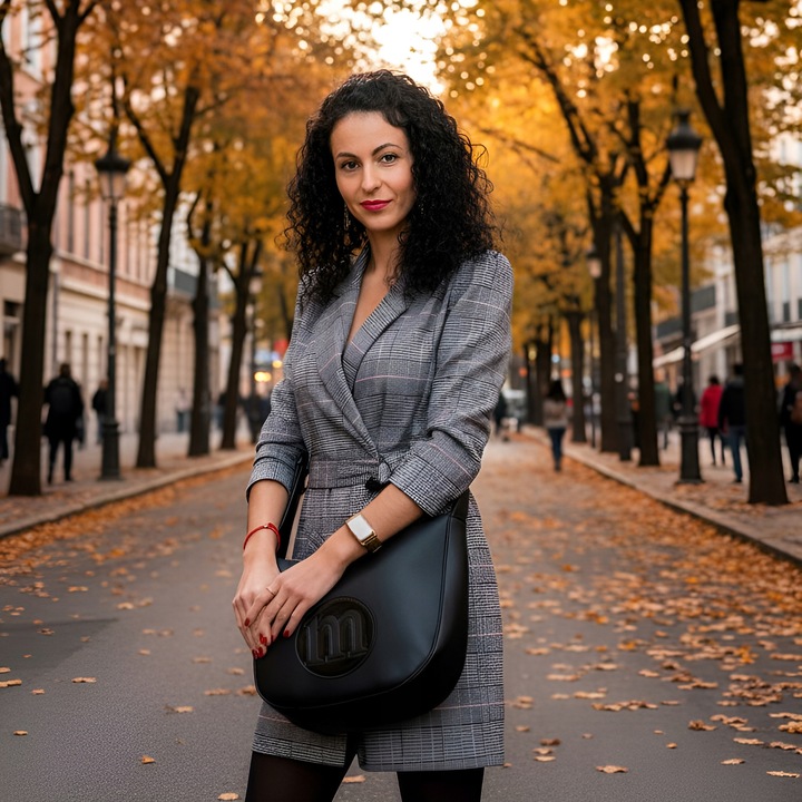 Torebka DUŻA Listonoszka MONNARI CZARNA LOGO Pojemna Praktyczna do pracy