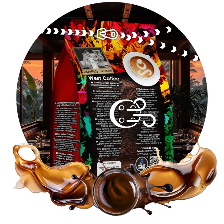 Kawa ziarnista - Crema Tropic - 100% Arabica 1kg Świeżo Palona WEST CAFFEE