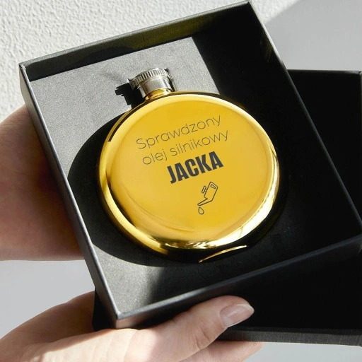 Personalizowana piersiówka okrągła 200ml GRAWER z dedykacją na PREZENT