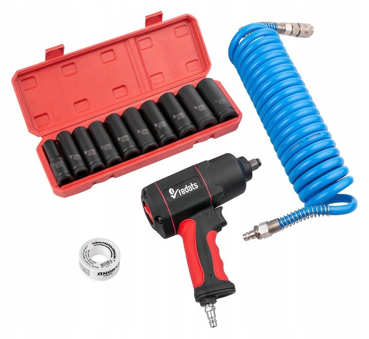 KLUCZ UDAROWY 1/2 REDATS NASADKI ADAPTER WĄŻ TAŚMA