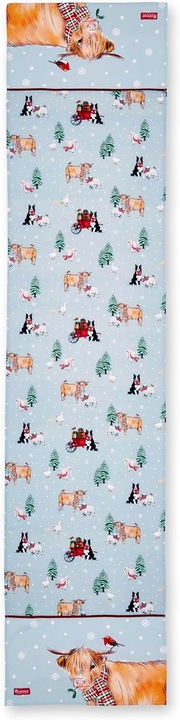 Bieżnik na stół świąteczny Boże Narodzenie 45x200 cm bawełniany Farma