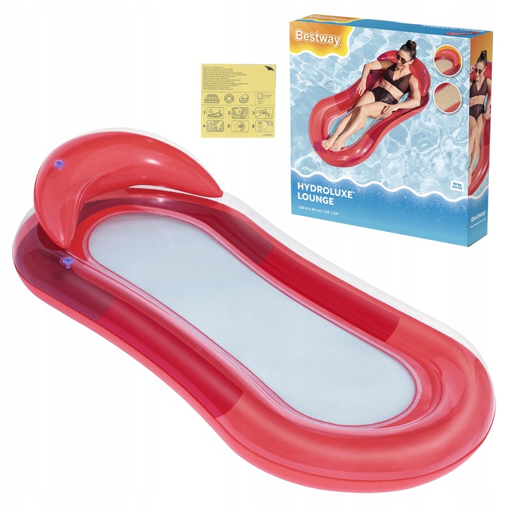 Materac z siatką dmuchany do pływania hamak wodny z oparciem Bestway 43103