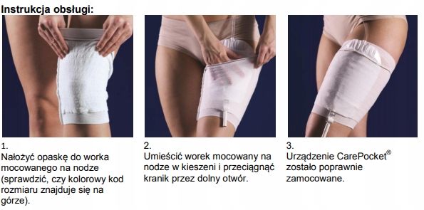 Pasek opaska mocująca ochronny na worek na mocz na nogę roz. M