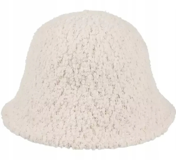 BUCKET HAT KAPELUSZ JESIEŃ ZIMA WIOSNA BOUCLE BUKLA BARANEK BEAR KOL 3006