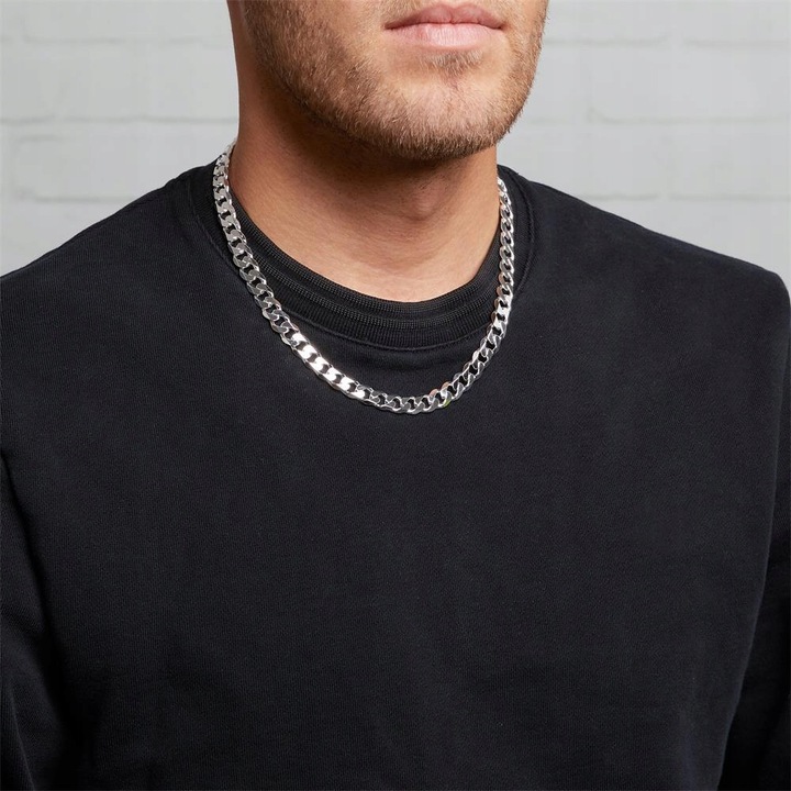 ŁAŃCUCH Srebrny Męski Łańcuszek SREBRO pr.925 5mm/50cm Pancerka + GRATIS