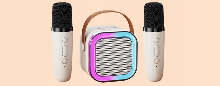 Bezprzewodowy Zestaw Do Karaoke Dla Dzieci Bluetooth Głośnik + 2 mikrofony