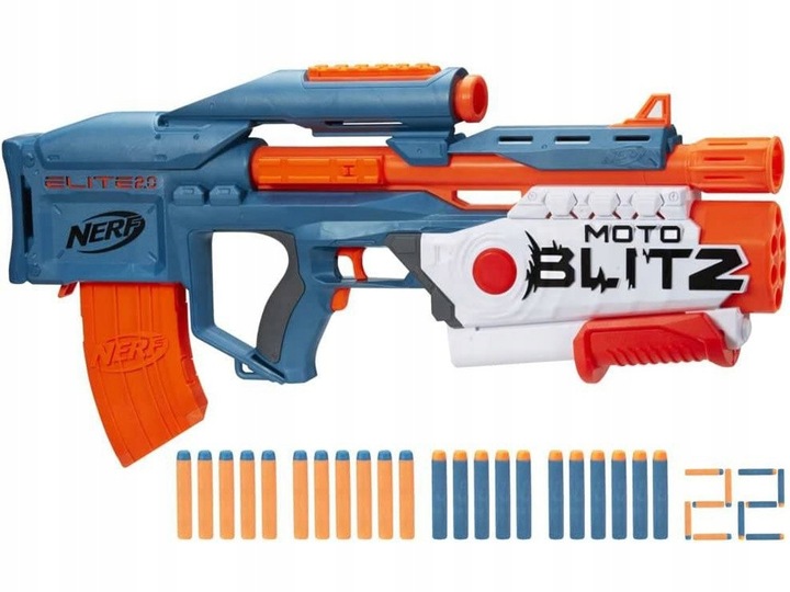 AUTOMATYCZNY PISTOLET NERF ELITE 2.0 KARABIN SHOTGUN 2W1 + 22 STRZAŁKI