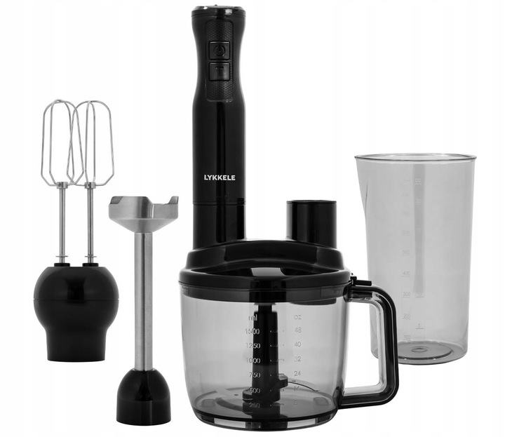Blender ręczny WIELOFUNKCYJNY LYKKELE PAUEL SET 1500W TRYB TURBO MALAKSER