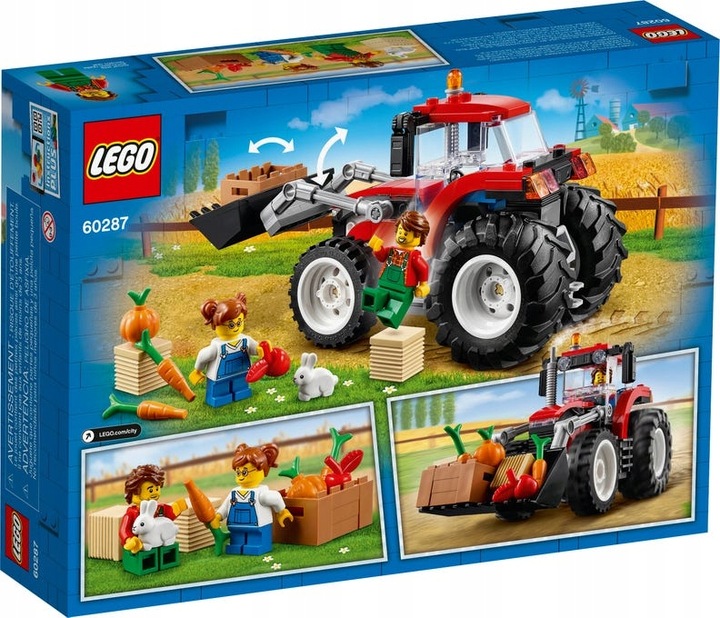 LEGO City 60287 Traktor Łyżka Ciągnik Rolniczy Klocki 5+ Torba