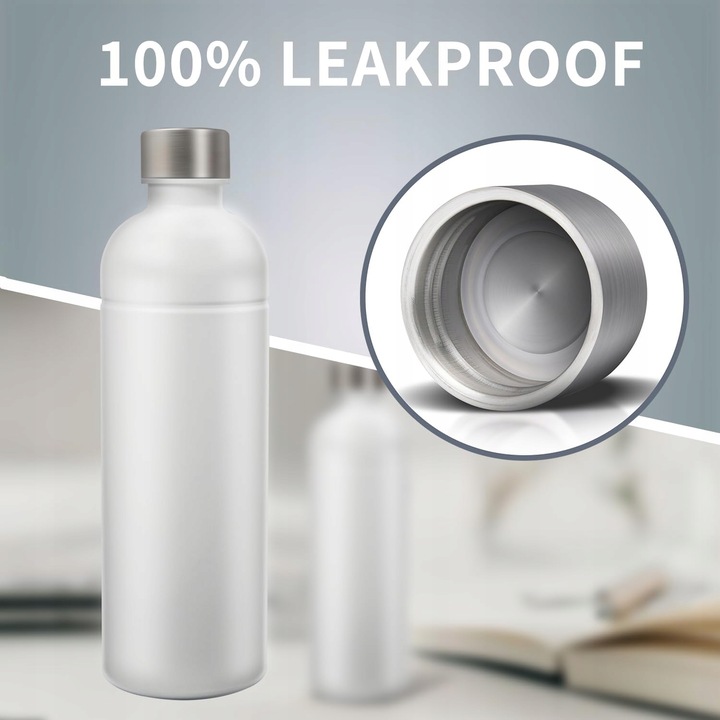 Butelka ze stali nierdzewnej 304, kompatybilna z Sodastream 1L BIAŁA