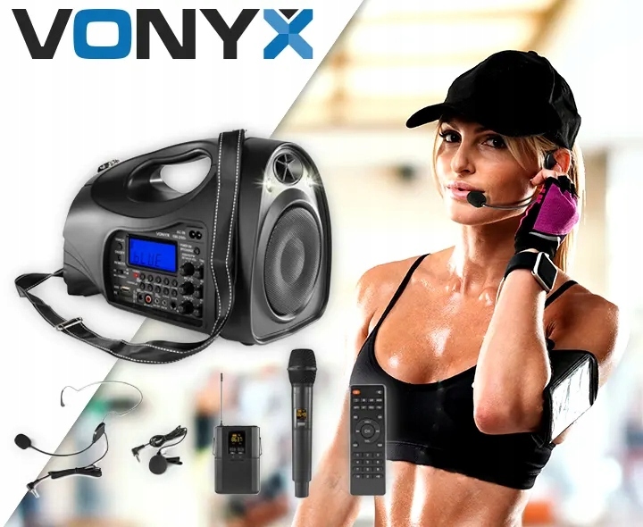 Głośnik przenośny BT USB FM MIKROFONY LED LATARKA