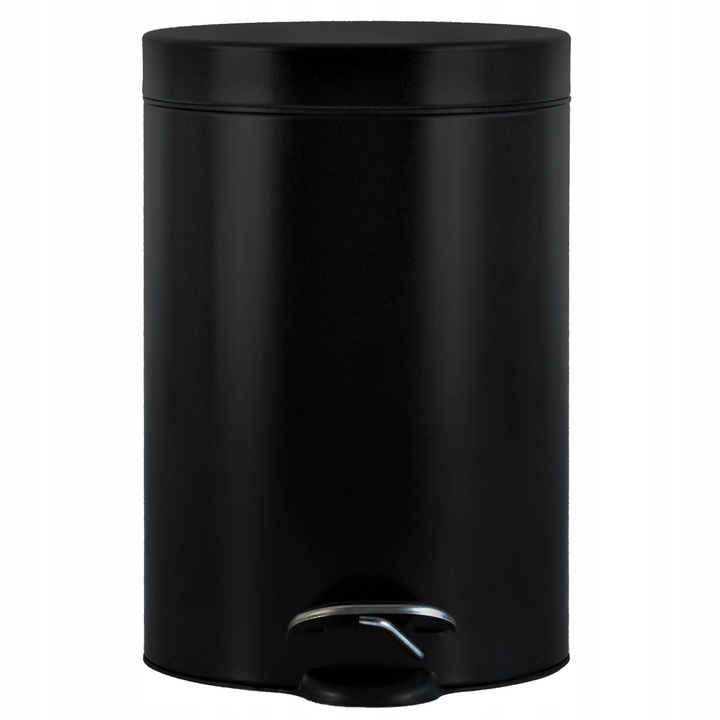 Kosz na śmieci łazienkowy pojemnik czarny elegancki wytrzymały uniwersalny