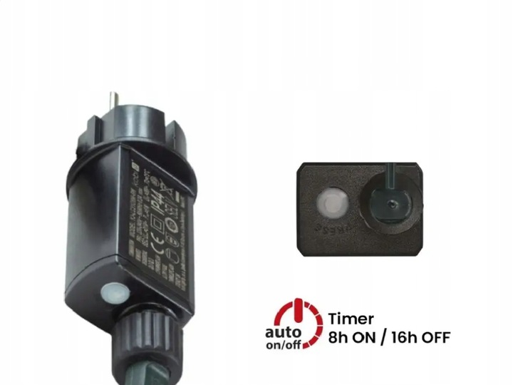 Lampki SOPLE LED 500 GĘSTE ZEWNĘTRZNE + Timer 8H + FLASH zimny biały 15m