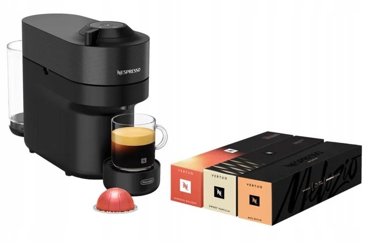 Ekspres na kapsułki DE LONGHI ENV90.B Vertuo Pop Bundle Czarny