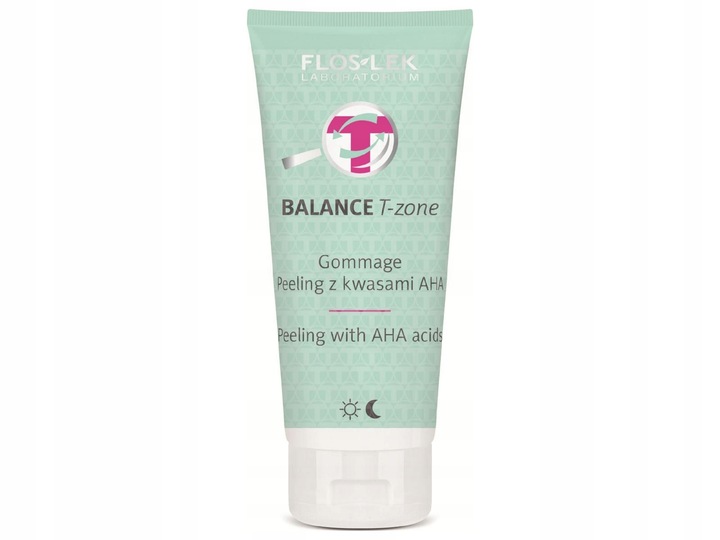 FlosLek BALANCE T-zone peeling gommage z kwasami AHA 125 ml